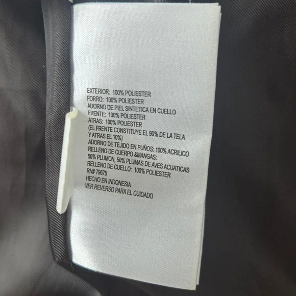 Michael Kors Women's Hooded Puffer Coat Faux Fur Down Fill Olive Green Small - Picture 7 of 8